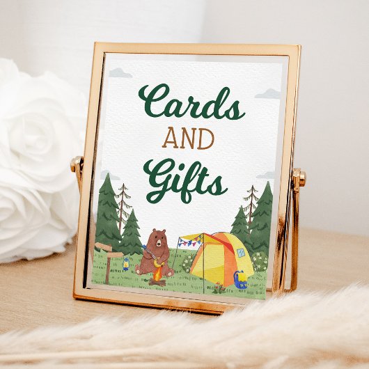 Een Happy Camper Birthday Camping Kaarten en Gifts Poster