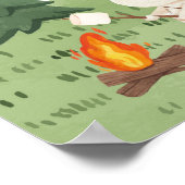 Eén Happy Camper Birthday Camping S'mores Bar Poster (Hoek)