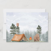 Eén Happy Camper Birthday-uitnodiging Kaart (Achterkant)