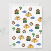 Eén Happy Camper Boys 1e verjaardag uitnodiging (Achterkant)