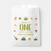 Een Happy Camper Camping 1e Eerste Verjaardagsfees Bedankzakje (Voorkant)