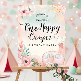 Een Happy Camper eerste verjaardag Poster