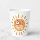 Een Happy Camper First Birthday Camping Sun Party Papieren Bekers (Voorkant)