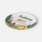 Een Happy Camper First Birthday Party Papieren Bordje (Gekanteld)