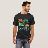Eén Happy Camper First Birthday Shirt Camping (Voorkant volledig)