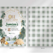 Eén Happy Camper First Birthday-uitnodiging Kaart