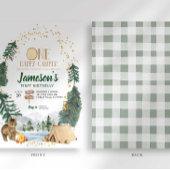 Eén Happy Camper First Birthday-uitnodiging Kaart