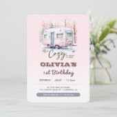 Een Happy Camper Kids Verjaardag Foto Kaart (Staand voorkant)