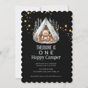 Een Happy Camper Leuke Hemelse Beer Verjaardag Kaart