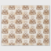 Een Happy Camper Mountain Forest 1e verjaardag Cadeaupapier (Vlak)