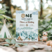 Een Happy Camper Mountain Forest 1e verjaardag Kaart