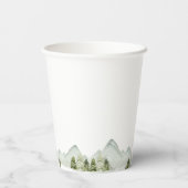 Een Happy Camper Mountains 1e verjaardag Papieren Bekers (Achterkant)