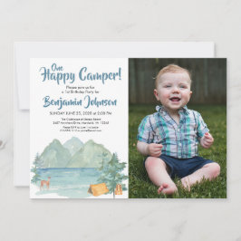 Eén Happy Camper Photo Mountains bootst 1 zaterdag Kaart