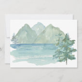 Eén Happy Camper Photo Mountains bootst 1 zaterdag Kaart (Achterkant)