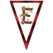 Een Happy Camper Red Buffalo Plaid 1e Verjaardag Vlaggetjes (Derde vlag)