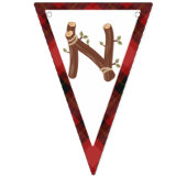 Een Happy Camper Red Buffalo Plaid 1e Verjaardag Vlaggetjes (Tweede vlag)