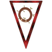 Een Happy Camper Red Buffalo Plaid 1e Verjaardag Vlaggetjes (Eerste vlag)