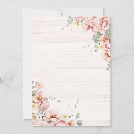 Een Happy Camper Roze Rustiek Meisje Verjaardag Kaart (Achterkant)