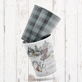 Een Happy Camper Rustic Birthday Party Papieren Bekers