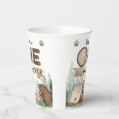 Een Happy Camper Rustieke Verjaardag Paper Cups Papieren Bekers (Links)