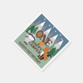 Een Happy Camper Schattige Woodland Animals Favor Servet (Hoek)