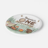 Een Happy Camper Verjaardag Camping Party Bord (Gekanteld)