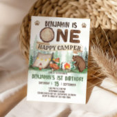 Een Happy Camper Verjaardag Camping Uitnodiging