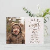 Een Happy Camper Verjaardag foto bedankkaart Kaart (Staand voorkant)