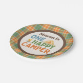 Een Happy Camper verjaardagspapier Bord (Gekanteld)