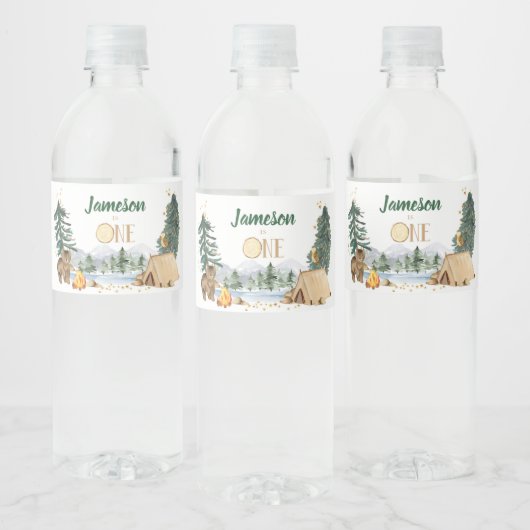 Eén Happy Camper Waterfles Etiketten (Flessen)