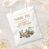 Eén Happy Camper Waterverf Woodland 1e verjaardag Bedankzakje (Geknipt)