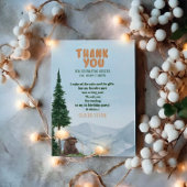 Eén Happy Camper Wood Boys 1e verjaardag Bedankkaart