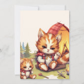 Eén Happy Camper Wood Boys 1e verjaardag Kaart (Achterkant)