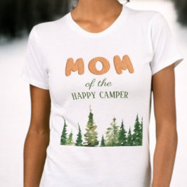 Eén Happy Camper Wood Boys 1e verjaardag T-shirt
