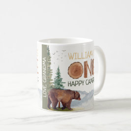 Eén Happy Camper Woodland Beer Birthday Koffiemok