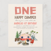 Een Happy Camper Woodland Girls 1ste verjaardag ro (Voorkant)