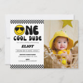 Een Happy Cool guy Boy's eerste verjaardag foto Kaart (Voorkant)