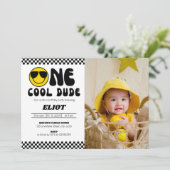 Een Happy Cool guy Boy's eerste verjaardag foto Kaart (Staand voorkant)