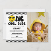 Een Happy Cool guy Boy's eerste verjaardag foto Kaart (Voorkant)