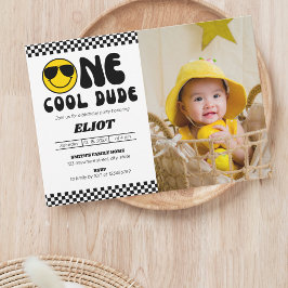 Een Happy Cool guy Boy's eerste verjaardag foto Kaart