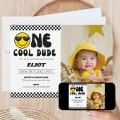 Een Happy Cool guy Boy's eerste verjaardag foto Kaart