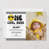 Een Happy Cool guy Boy's eerste verjaardag foto Kaart (Voorkant)