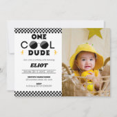 Een Happy Cool guy Boy's eerste verjaardag foto Kaart (Voorkant)