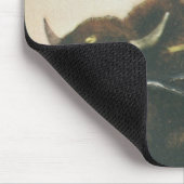 Een Happy Cowboy op een Bucking Buffalo. Muismat (Hoek)