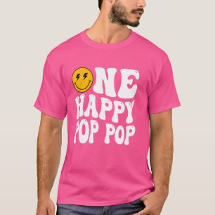 Een Happy Dude 1e Verjaardag Een Koele Pop Pop Fam T-shirt