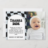 Een Happy Dude Blue Birthday Flat Bedankt Card (Voorkant)