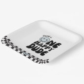 Een Happy Dude Blue Happy Face Verjaardag Papieren Bordje (Gebogen)