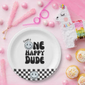 Een Happy Dude Blue Happy Face Verjaardag Papieren Bordje (Feest)