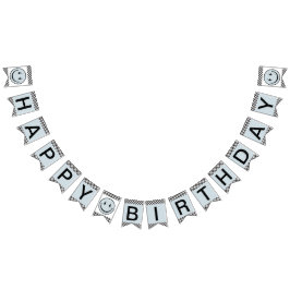 Een Happy Dude Blue Happy Face Verjaardag Vlaggetjes