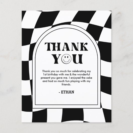 Een Happy Dude Boy 1e Verjaardag Bedankt Card (Voorkant)